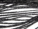 [Video] Black Diamond AAA Faceted Button Rondelle half or 1strand beads (aprx.13inch/32cm)