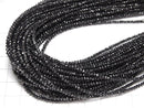 [Video] Black Diamond AAA Faceted Button Rondelle half or 1strand beads (aprx.13inch/32cm)
