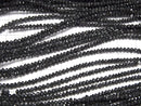 [Video] Black Diamond AAA Faceted Button Rondelle half or 1strand beads (aprx.14inch/34cm)