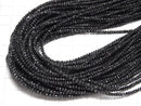 [Video] Black Diamond AAA Faceted Button Rondelle half or 1strand beads (aprx.14inch/34cm)