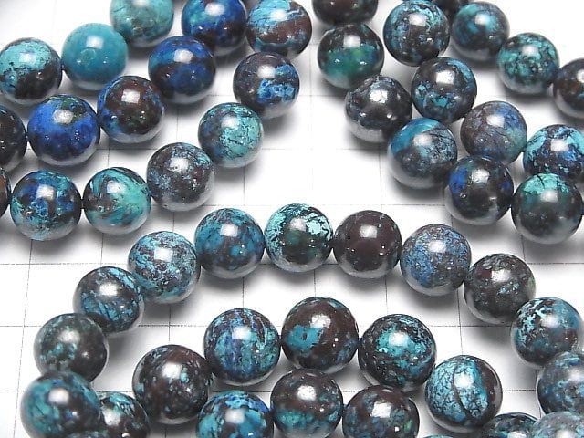 [Video]Chrysocolla AA+ Round 10mm Bracelet