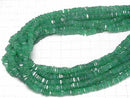 [Video]Green Onyx AA+ Square Rondelle (Disc) 1strand beads (aprx.16inch/40cm)