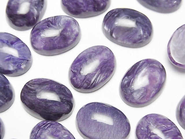 Cabochon, Charoite Gemstone Beads