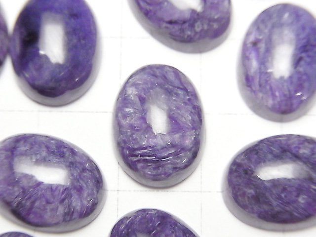 [Video] Charoite AA++ Oval Cabochon 16x12mm 1pc