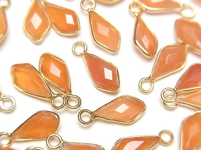 Bezel Setting, Carnelian, Diamond Gemstone Beads