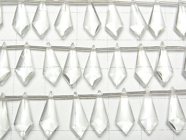 [Video]High Quality Green Amethyst AAA Deformed Diamond Shape 15x6mm 1strand (8pcs )