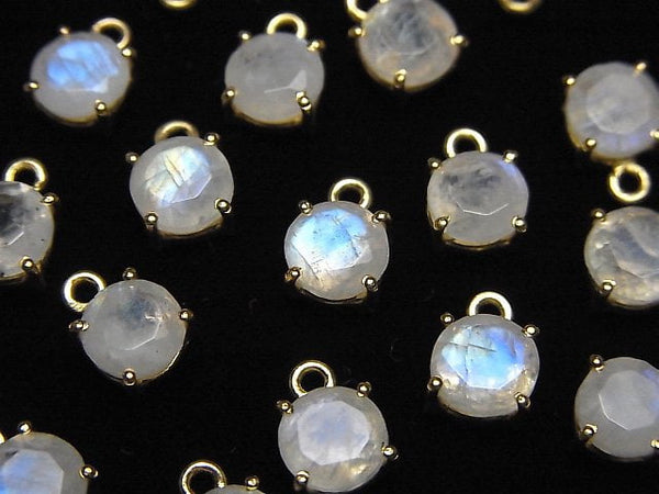 Bezel Setting, Rainbow Moonstone Gemstone Beads