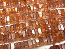 Garnet, Rectangle, Roundel Gemstone Beads