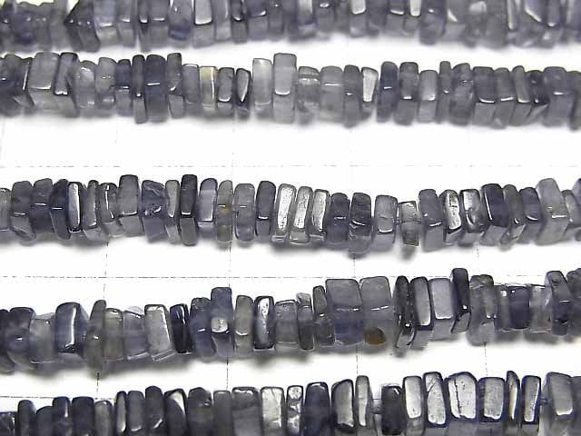 [Video]Iolite AA+ Square Rondelle (Disc) 1strand beads (aprx.15inch/38cm)