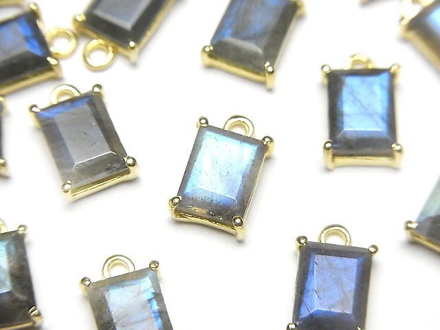 Bezel Setting, Labradorite, Rectangle Gemstone Beads