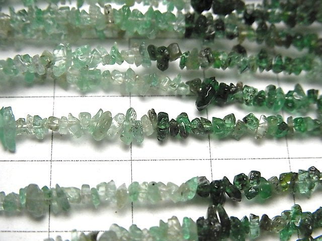 [Video] Emerald AA++ Chips (Rough Nugget ) half or 1strand beads (aprx.15inch/37cm)