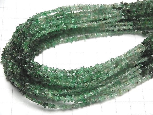 [Video] Emerald AA++ Chips (Rough Nugget ) half or 1strand beads (aprx.15inch/37cm)