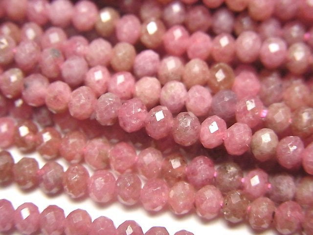 Rhodonite, Roundel Gemstone Beads