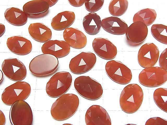 [Video] Red Agate AAA Oval Rose Cut 14x10mm 4pcs