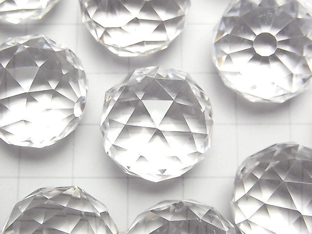 [Video] Crystal AAA Triangle Faceted Round 20mm 1pc