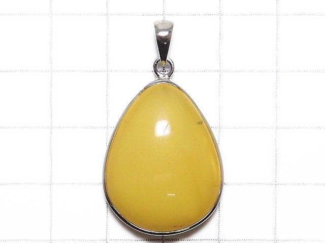 [Video][One of a kind] Baltic Amber Pendant Silver925 Honey Color NO.140