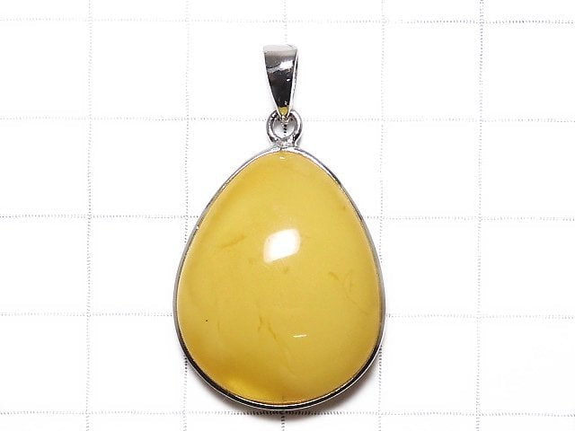 [Video][One of a kind] Baltic Amber Pendant Silver925 Honey Color NO.141