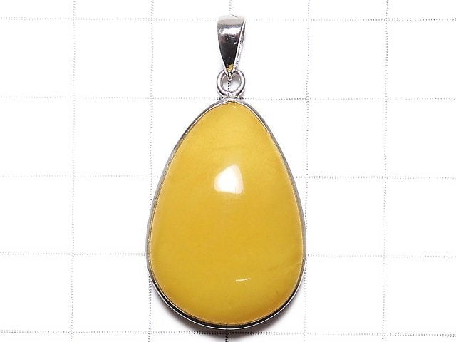 [Video][One of a kind] Baltic Amber Pendant Silver925 Honey Color NO.142