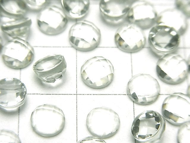 [Video] High Quality Green Amethyst AAA Round Faceted Cabochon 6x6mm 5pcs