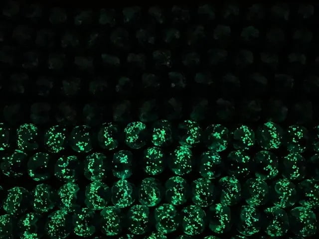燈工琉璃珠 圓珠 8mm [粉紅x銀x黑/夜光型] 1/4 或 1串珠 (約14英吋/34公分)