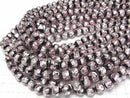 [Video] Lampwork Beads Round 10mm [Pink x Silver x Black/Luminous type] 1/4 or 1strand beads (aprx.14inch/34cm)
