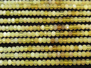 [Video]High Quality! Yellow Opal AA Faceted Button Rondelle 4.5x4.5x3mm 1strand beads (aprx.15inch/37cm)