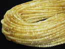 [Video]High Quality! Yellow Opal AA Faceted Button Rondelle 4.5x4.5x3mm 1strand beads (aprx.15inch/37cm)