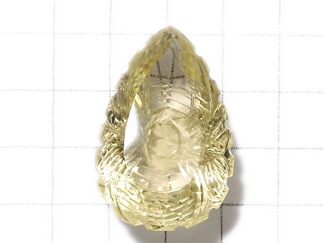 [Video][One of a kind] High Quality Lemon Quartz AAA Loose stone Carved Faceted 1pc NO.27