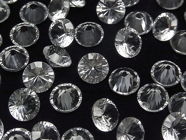 [Video]High Quality White Topaz AAA Loose stone Round Concave Cut 10x10mm 1pc