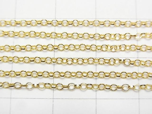 Silver925 Rolo Chain NO.2 1.7mm 18KGP [40cm][45cm][50cm][60cm] Necklace 1pc
