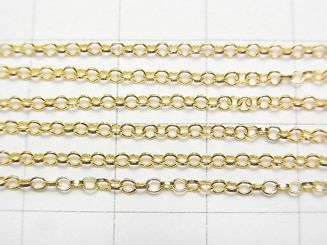 Silver925 Rolo Chain NO.2 1.7mm 18KGP [40cm][45cm][50cm][60cm] Necklace 1pc