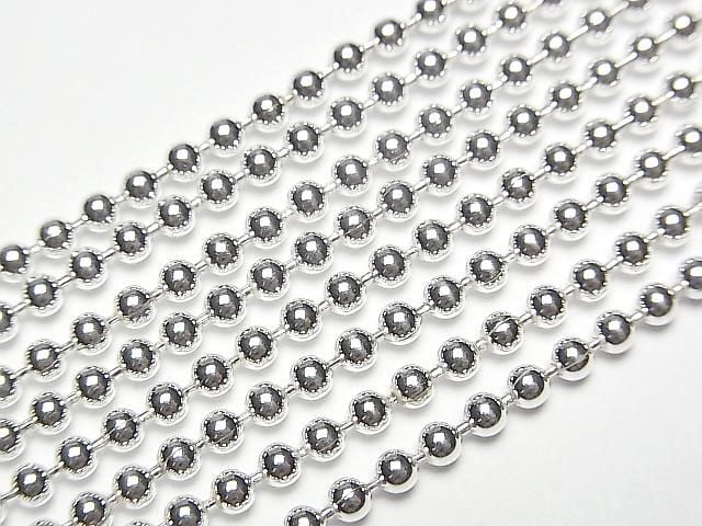 Silver 925 Ball Chain 2.5mm Pure Silver Finish [40cm][45cm][50cm][60cm] Necklace 1pc