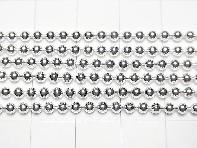 Silver 925 Ball Chain 2.5mm Pure Silver Finish [40cm][45cm][50cm][60cm] Necklace 1pc