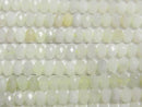 [Video]High Quality! Burmese Jadeite AA Faceted Button Rondelle 4x4x2.5mm 1strand beads (aprx.15inch/37cm)