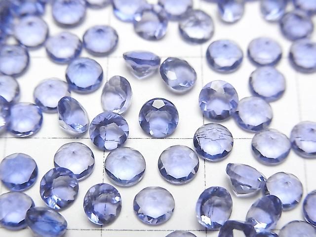 [Video] High Quality Color-Changing Fluorite AAA Loose Stone Round Faceted 4x4mm 4pcs