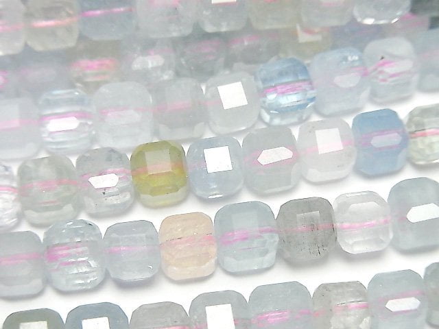 Cube, Mixed Stone Gemstone Beads