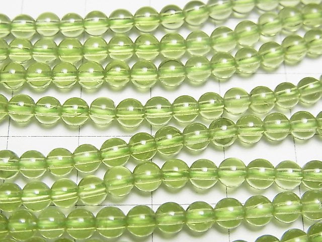 [Video] High Quality Peridot AAA Round 4mm 1/4 or 1strand beads (aprx.15inch/38cm)