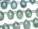 Blue Green Fluorite AA++ Pear shape (Smooth) 12x9x6mm 1strand beads (aprx.7inch/18cm)