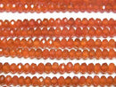 [Video]High Quality! Carnelian AAA Faceted Button Rondelle 4x4x2.5mm 1strand beads (aprx.15inch/37cm)