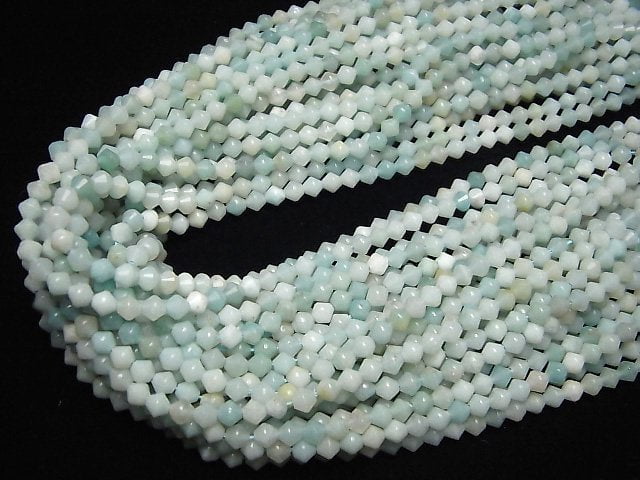 [Video]Amazonite AA+ Abacus cut 4x4x3.5mm 1strand beads (aprx.15inch/36cm)