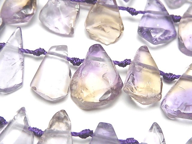 Ametrine, Pear Shape Gemstone Beads
