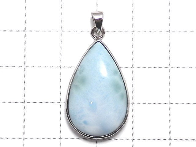 [Video][One of a kind] Larimar Pectolite AA++ Pendant Silver925 NO.36