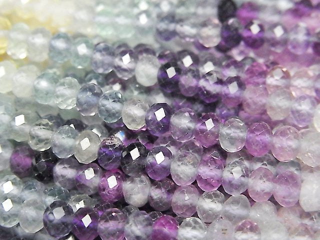 Fluorite, Roundel Gemstone Beads