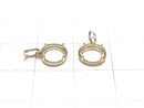 [Video][Japan][K10 Yellow Gold] Pendant Frame (Prong Setting) for Round Cabochon 6mm, Milgrain, 1pc