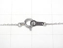 Platinum [PT850] Cable Chain Necklace with 1 bead (approx. 16 inches/40 cm)