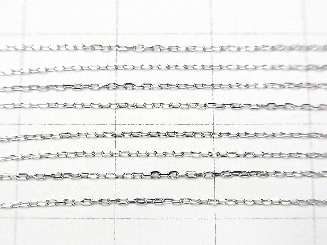 Platinum [PT850] Cable Chain Necklace 1pc beads (aprx.16inch/40cm)