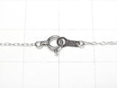 Platinum [PT850] Long Cable Chain Necklace with 1 Bead (approx. 16 inches/40 cm)