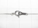 Platinum [PT850] Flat Curb Chain Necklace 1pc beads (aprx.16inch/40cm)