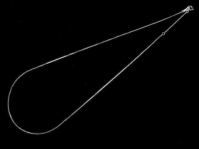 Platinum [PT850] Flat Curb Chain Necklace, 1 piece beads (approx. 16 inches/40 cm)