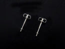 Platinum [PT900] Direct-Connect Earstuds & Earnuts with Plates, 1 Pair